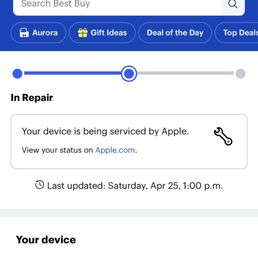 The repair status that never changed once, I took this screenshot the day I canceled my order on may 18th The repair status that never changed once, I took this screenshot the day I canceled my order on may 18th