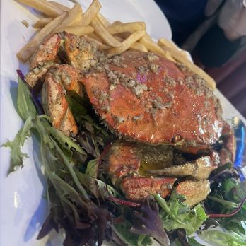 A One Kitchen & Bar - BUTTER GARLIC CARB French fries not very good. Crab 100% - Bars Near Me - San Bruno, California