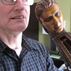 Steve Swan String Bass - With creepy scroll carving of old "lady head" bass