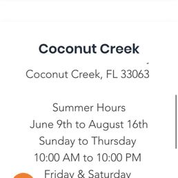 Office hours showing closing hours 10pm starting June 9th.