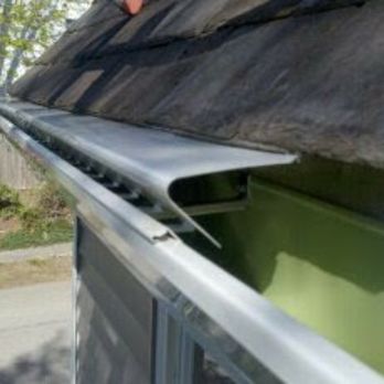 AAA Window & Gutter - Maintenance free/Lifetime warranty gutter protection! installed on a metal shingle roof - Gutter Services Near Me - Dunstable, Massachusetts