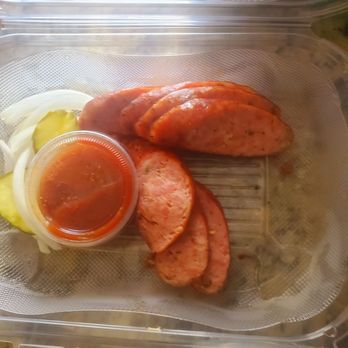 The Brisket House - Jalepeno sausage. Pretty tasty - Barbeque Near Me - Houston, Texas