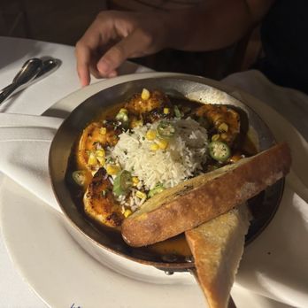 Gulfstream - Louisiana shrimp. Rice was undercooked. - New American Near Me - Newport Beach, California