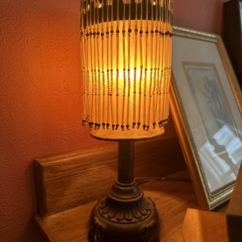 Krenek's Antiques - Beautiful fabric and metal lamp from the 1930's with glass beads.  Great working condition. - Antiques Near Me - Forest Park, Illinois