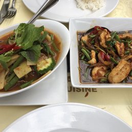 Keang Pa Neua-left (Jungle Curry) & Pad Bai Kraprao (Thai Basil Chili) Keang Pa Neua-left (Jungle Curry) & Pad Bai Kraprao (Thai Basil Chili)