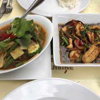 Kinnaree Thai Cuisine - Keang Pa Neua-left (Jungle Curry) & Pad Bai Kraprao (Thai Basil Chili) - Thai Near Me - Amsterdam, New Hampshire Kinnaree Thai Cuisine - Keang Pa Neua-left (Jungle Curry) & Pad Bai Kraprao (Thai Basil Chili) - Thai Near Me - Amsterdam, New Hampshire