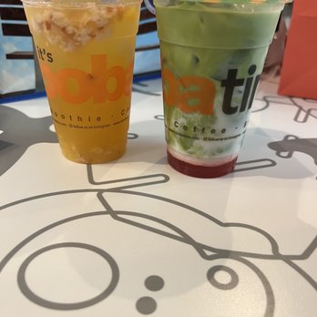 It's Boba Time - Arcadia - Strawberry matcha almond milk tea - Bubble Tea Near Me - Arcadia, California