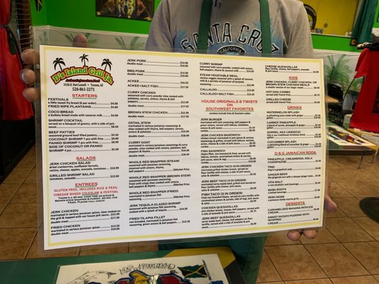 Menu photo 2 D's Island Grill JA Tucson, AZ Menu photo 2 D's Island Grill JA Tucson, AZ