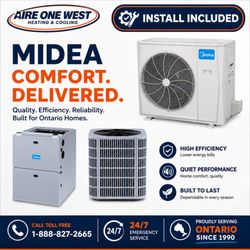 Aire One West Heating & Cooling - Midea - Quality, Efficiency, Reliabilty