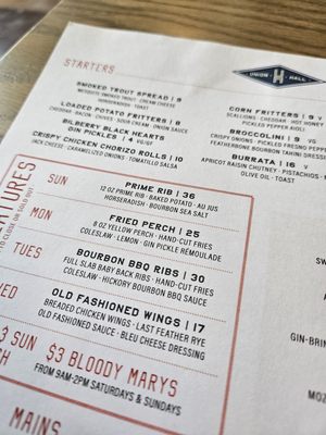 Menu photo 2 Union Hall - Journeyman Valparaiso, IN