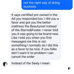 Mattress Firm Quail Springs - Blocks customer after getting caught