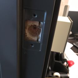 A-1 Lock & Safe - The new lock insertion location.