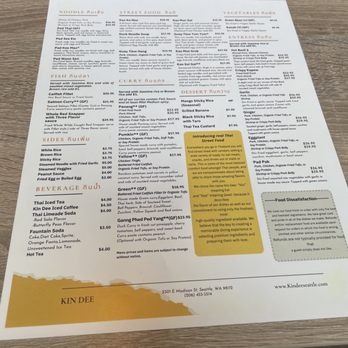 Kin Dee - Menu2 - Thai Near Me - Seattle, Washington