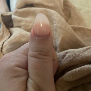 Bliss Powder Nail Bar - That nail is not straight... and no my finger doesn't DO LIKE THAT! - Nail Salons Near Me - American Fork, Utah
