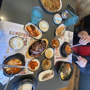 BCD Tofu House - E7. Bibimbap, A5. Seafood Pancake, C1. Galbi Combo - Korean Near Me - Irvine, California