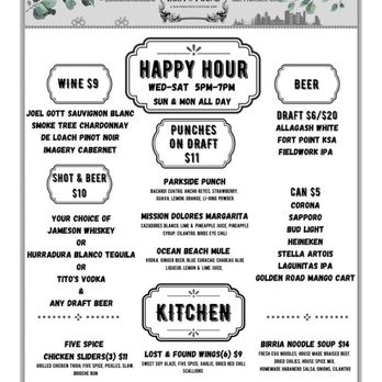 Lost and Found - Menu - Cocktail Bars Near Me - San Francisco, California Lost and Found - Menu - Cocktail Bars Near Me - San Francisco, California