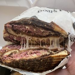 Jays New York Pizza & Grill - Boar's Head Reuben with an ooey gooey Swiss.