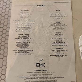 EMC Seafood & Raw Bar - Menu - Seafood Near Me - San Jose, California EMC Seafood & Raw Bar - Menu - Seafood Near Me - San Jose, California