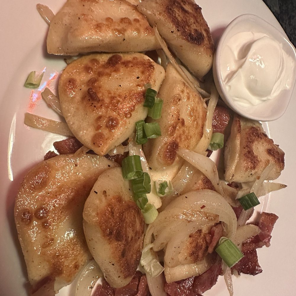 Pierogi with bacon Pierogi with bacon