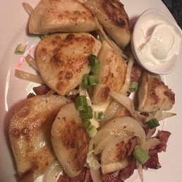 Pierogi with bacon
