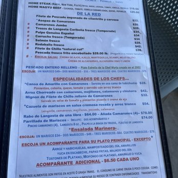 El Yate - Menu - Seafood Near Me - Fajardo, Puerto Rico