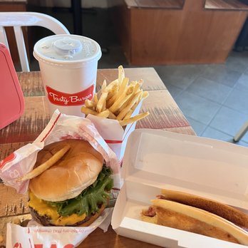 Tasty Burger - The Original Tasty with Cheese and the All-Beef Dog - Burgers Near Me - Boston, Massachusetts