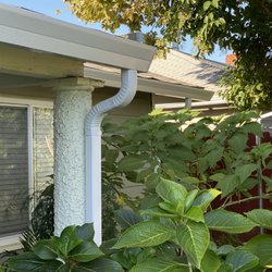 Gutter V works - 5 inch fascia gutter and 2x3 corrugated downspout.