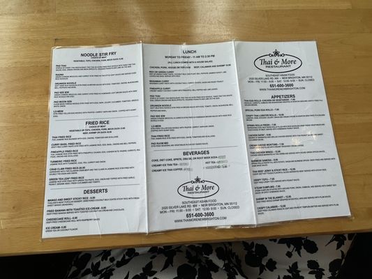 Menu photo 2 Thai & More New Brighton, MN Menu photo 2 Thai & More New Brighton, MN