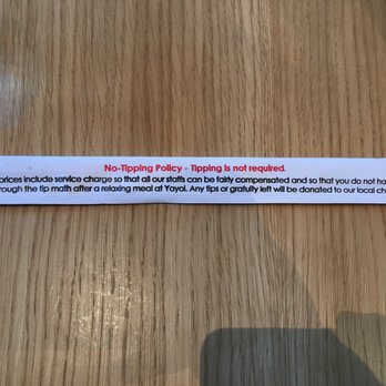 YAYOI - Even states "No Tipping" on chopsticks. - Japanese Near Me - Cupertino, California