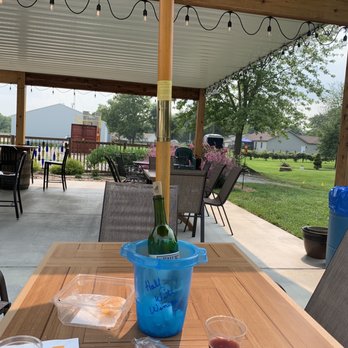 Half Witt Winery - Half Witt Wineey, on the oatio - Wine Bars Near Me - Witt, Illinois