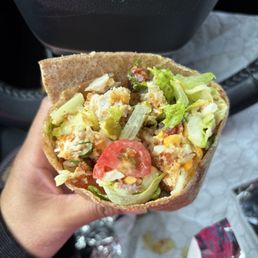 Crispy chicken wrap.