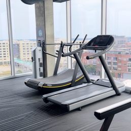 Gym overlooks the city