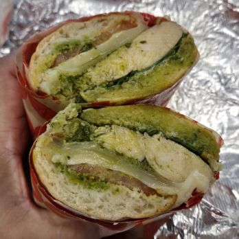 Bagizza - Grilled Chicken Pesto Melt - Bagels Near Me - New York, New York
