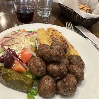 Somethingreek - This Monday Special: Meatballs, potatoes Greek style and a salad with a bread basket with tzatziki. - Greek Near Me - Brooklyn, New York