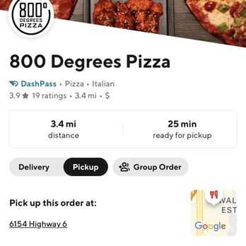 800 Degrees Pizza - The listing on DoorDash watch out stay clear!!! - Chicken Wings Near Me - Missouri City, Texas