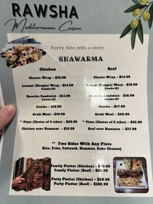 Menu photo 5 Rawsha Mediterranean Cuisine Orlando, FL