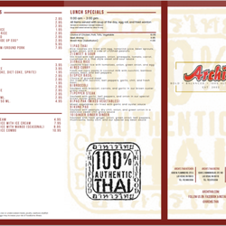 Archi's Thai Kitchen Menu