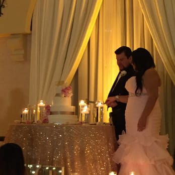 The Villa - cutting the cake! look at that gorgeous tablecloth and setup! - Venues & Event Spaces Near Me - Westminster, California