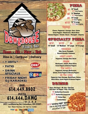 Menu photo 6 Dawghouse Pizza & Bar Columbus, OH