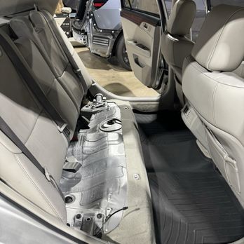 The Mirror Finish - Seat removed for steaming to remove throw up smell - Auto Detailing Near Me The Mirror Finish - Seat removed for steaming to remove throw up smell - Auto Detailing Near Me
