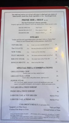 Menu photo 3 The San Franciscan Torrance, CA