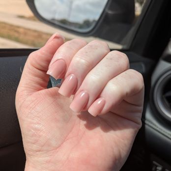 Ok Beauty - Nails after a full new set was applied in a natural color with square shape - Permanent Makeup Near Me - Pflugerville, Texas Ok Beauty - Nails after a full new set was applied in a natural color with square shape - Permanent Makeup Near Me - Pflugerville, Texas