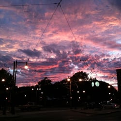 Cleveland Circle - sunset over cleveland circle
