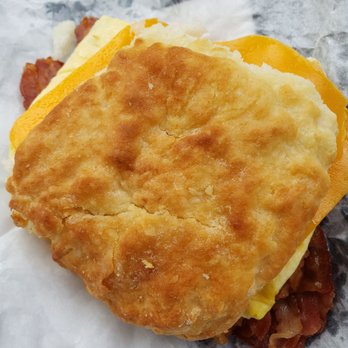 Sunrise Biscuit Kitchen - Bacon, egg, and cheese biscuit. - Breakfast & Brunch Near Me - Chapel Hill, North Carolina Sunrise Biscuit Kitchen - Bacon, egg, and cheese biscuit. - Breakfast & Brunch Near Me - Chapel Hill, North Carolina