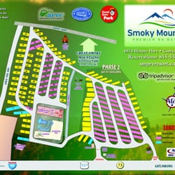 Gatlinburg East / Smoky Mountain KOA Holiday - Site map