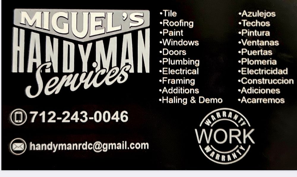 Slide of Miguels Handyman Services