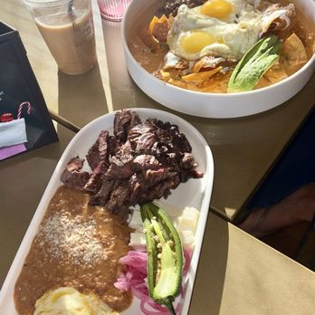 Quiero Brunch - Steak and eggs plate + chipotle chilaquiles plate. - Mexican Near Me - Temecula, California Quiero Brunch - Steak and eggs plate + chipotle chilaquiles plate. - Mexican Near Me - Temecula, California