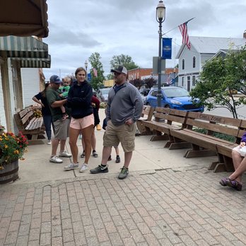 Chill Zone - a group of people sitting on a bench - Ice Cream & Frozen Yogurt Near Me - Port Hope, Michigan