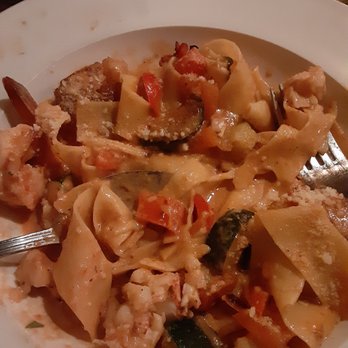 Cicciotti's - Sharing half of their specialty Cioppino Lobster plate!   Add an additional $2.00 to share but well worth it! - Italian Near Me - Carlsbad, California