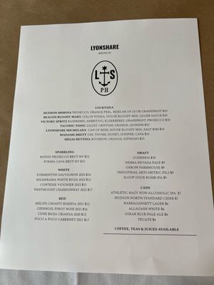 Menu photo 1 Lyonshare Public House Beacon, NY